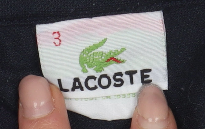 Lacoste Boys Black Polo Shirt - Size 3 Years Cotton, Logo Accent
