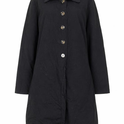 boohoo Women's Black Coat UK 12 Long Sleeve Casual