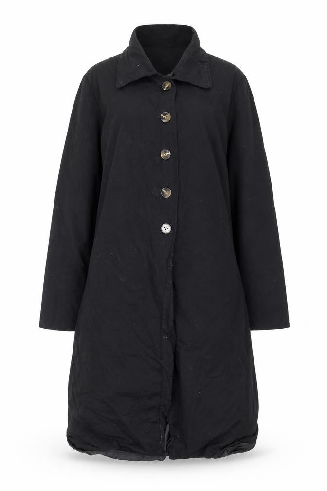 boohoo Women's Black Coat UK 12 Long Sleeve Casual