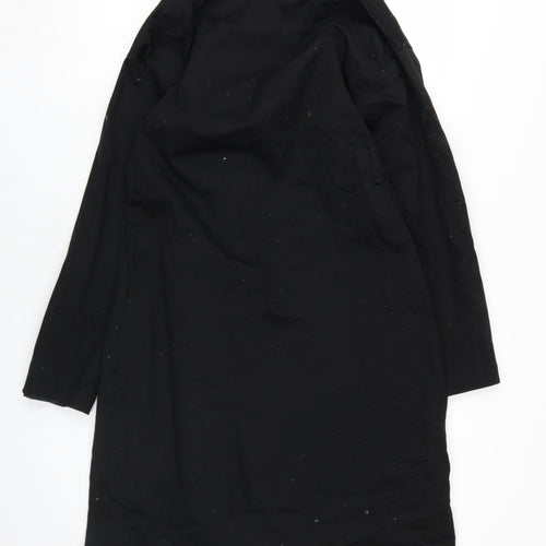 boohoo Women's Black Coat UK 12 Long Sleeve Casual