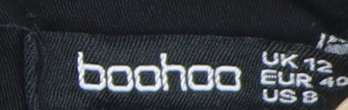 boohoo Women's Black Coat UK 12 Long Sleeve Casual