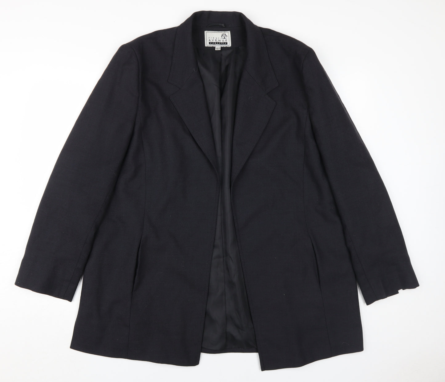 First Avenue Women's Black Classic Coat Size 18