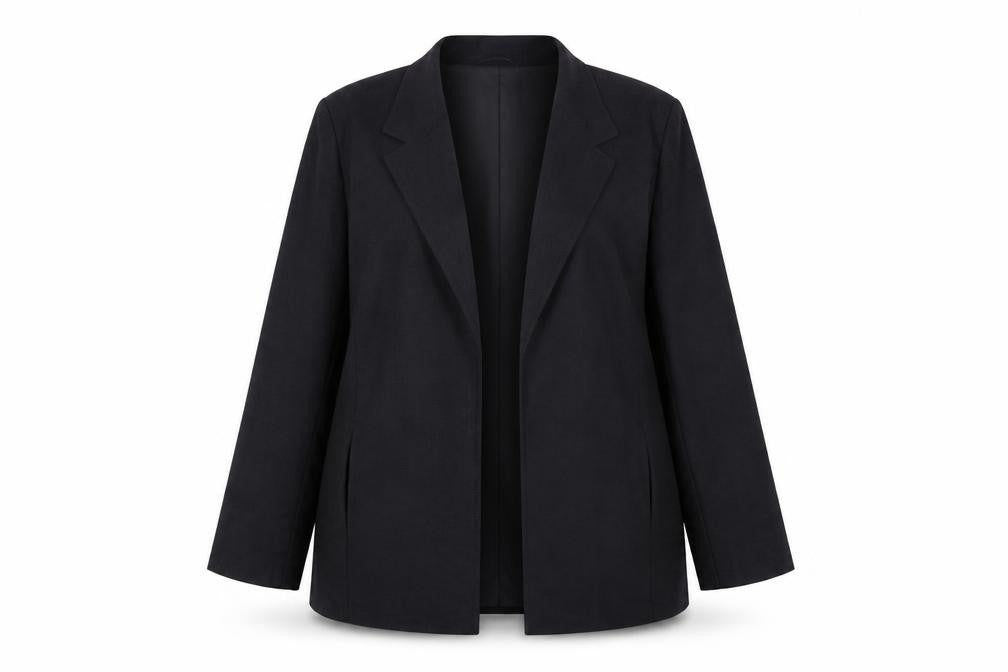 Front view of First Avenue Women's Black Classic Coat, size 18