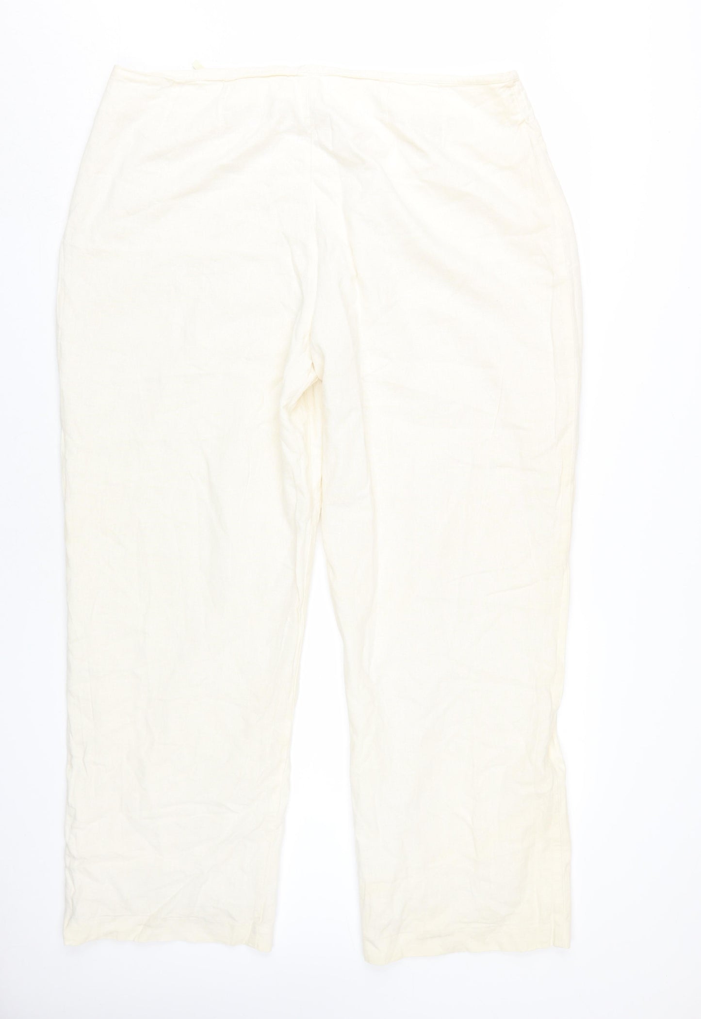 Together Women's Ivory Linen Trousers Size 20