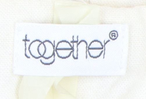 Together Women's Ivory Linen Trousers Size 20