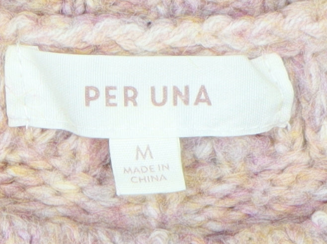 Per Una Women's Multicoloured Cable-Knit Jumper M