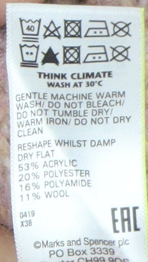 Per Una Women's Multicoloured Cable-Knit Jumper M