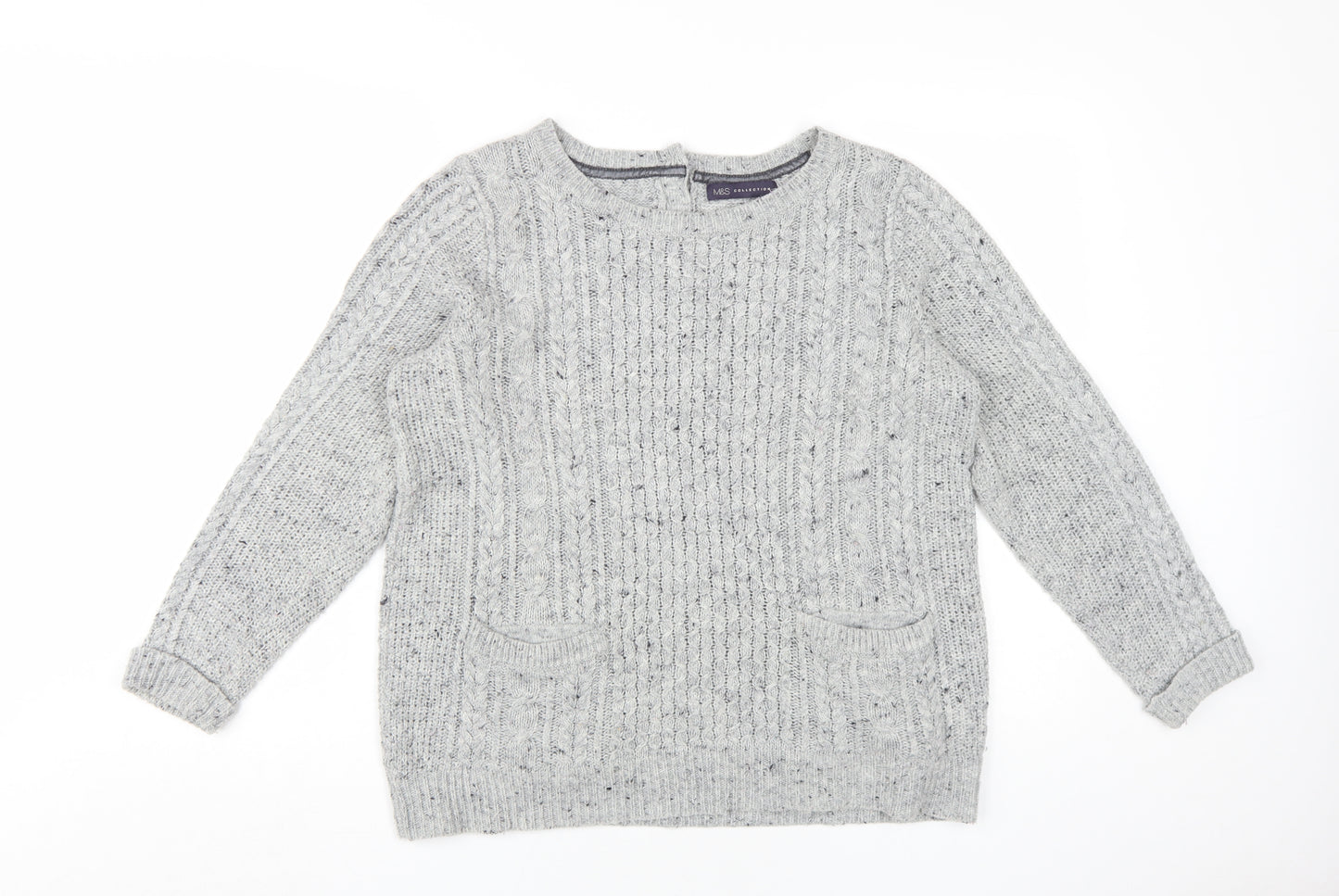 Marks and Spencer Women's Grey Jumper Size 14