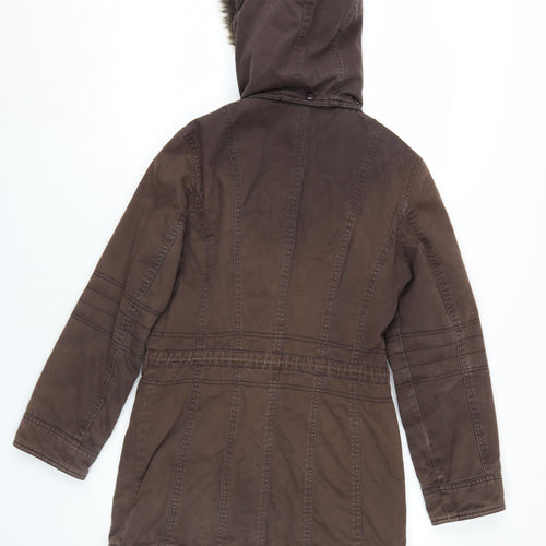 Mackays Women's Brown Hooded Parka Coat, Size 10
