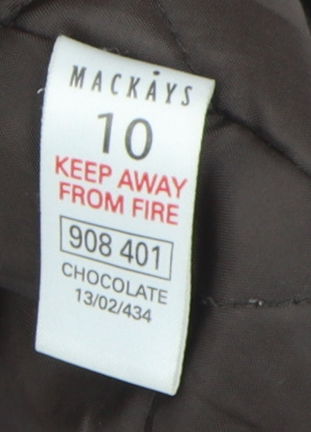 Mackays Women's Brown Hooded Parka Coat, Size 10