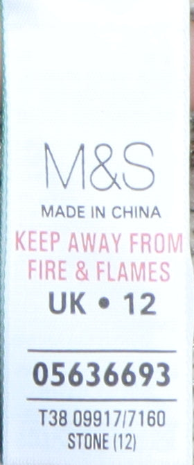 Marks and Spencer Women's Beige Cable-Knit Jumper UK 12