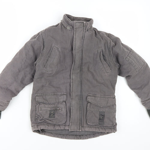 Sevenhill Boys Grey Cotton Basic Jacket 6 Years