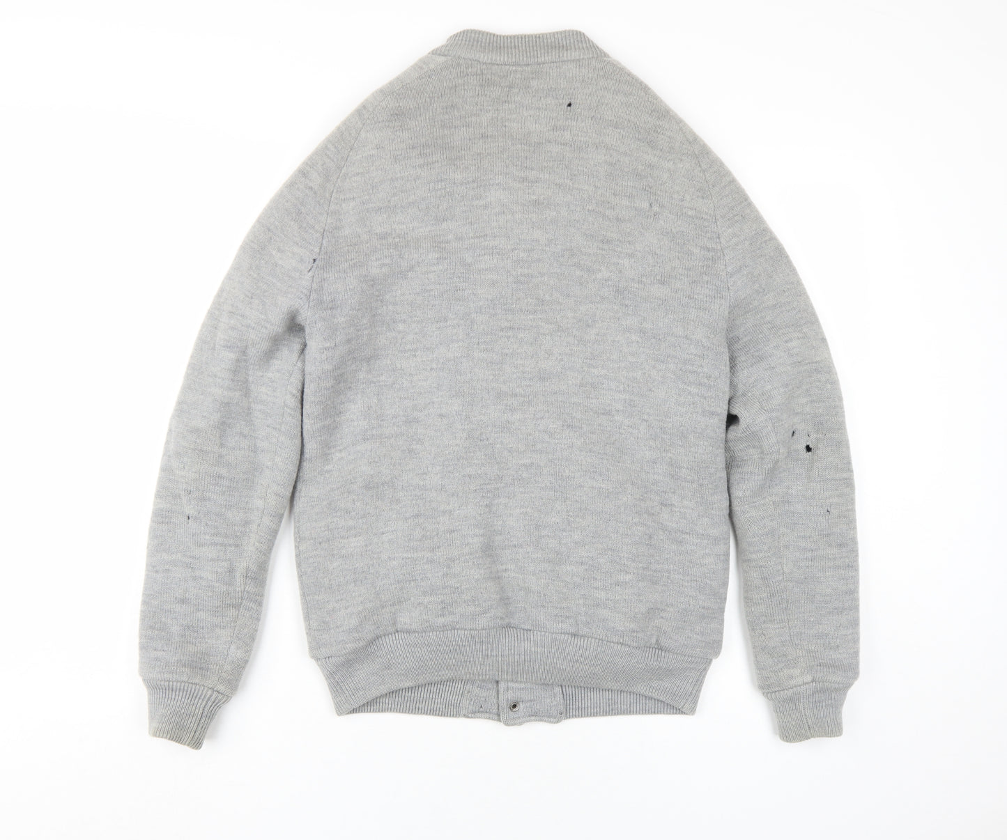 Farah Vintage Men's Grey Wool Varsity Jacket S