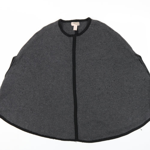 Forever 21 Women's Grey Knit Cape Jumper XS