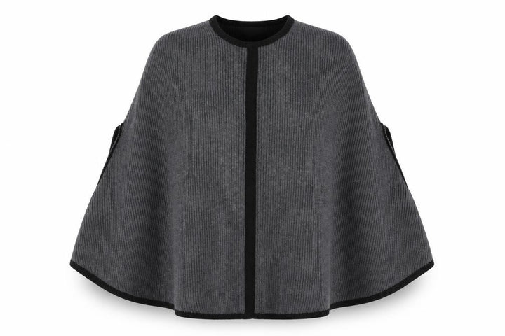 Forever 21 Women's Grey Knit Cape Jumper XS