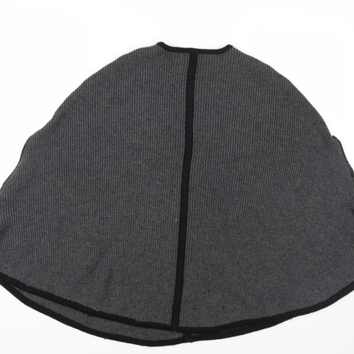 Forever 21 Women's Grey Knit Cape Jumper XS