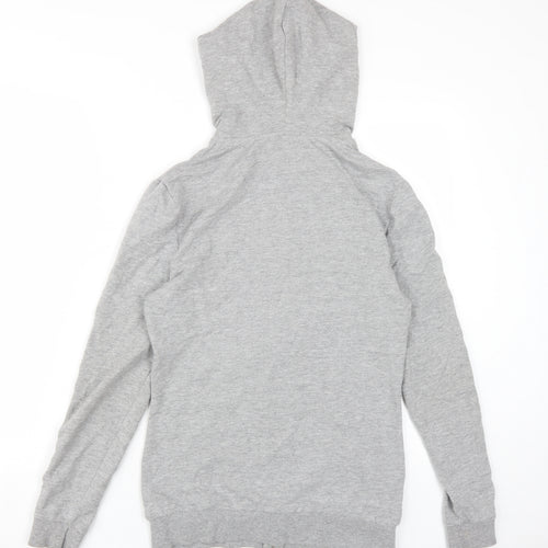 ASOS Design Men's Grey Full Zip Hoodie, Size S, Casual Comfort