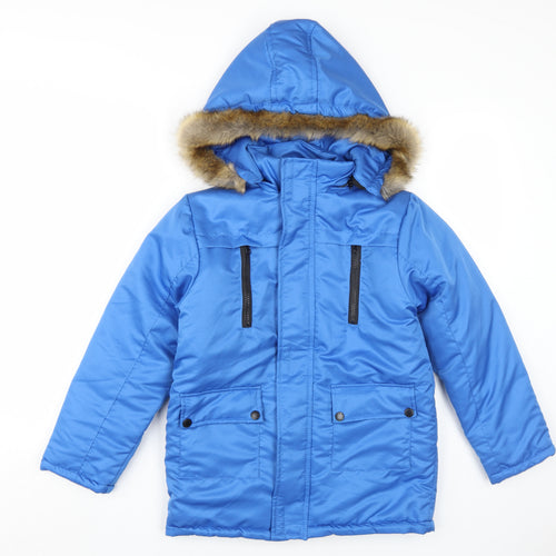 Jomake Boys Blue Parka Jacket, Size 12 Years, Winter Warm