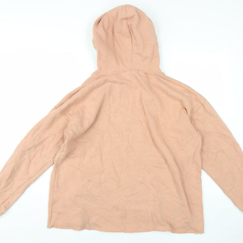 Missguided Beige Women's Hoodie Size 14 - Graphic Print, Logo