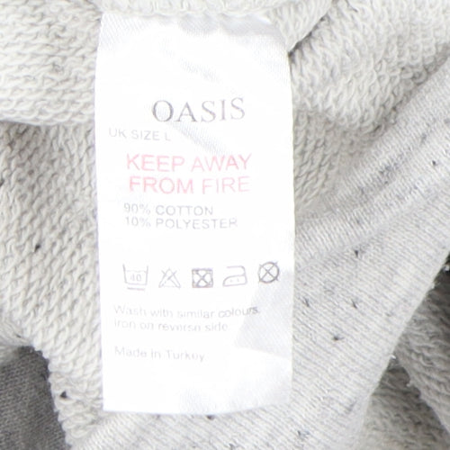 Oasis Women's Grey Pullover Hoodie Size L