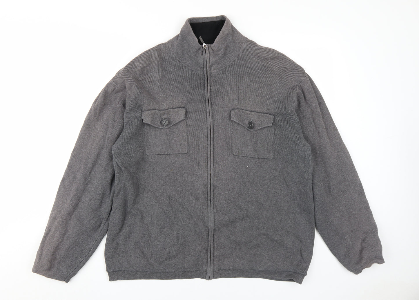 Marks and Spencer Men's Grey XL Stand-Up Collar Jacket