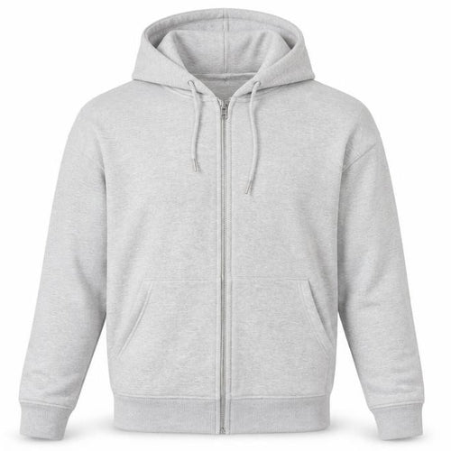 Zara Men’s Grey Full Zip Hoodie, Size 12, Classic Comfort