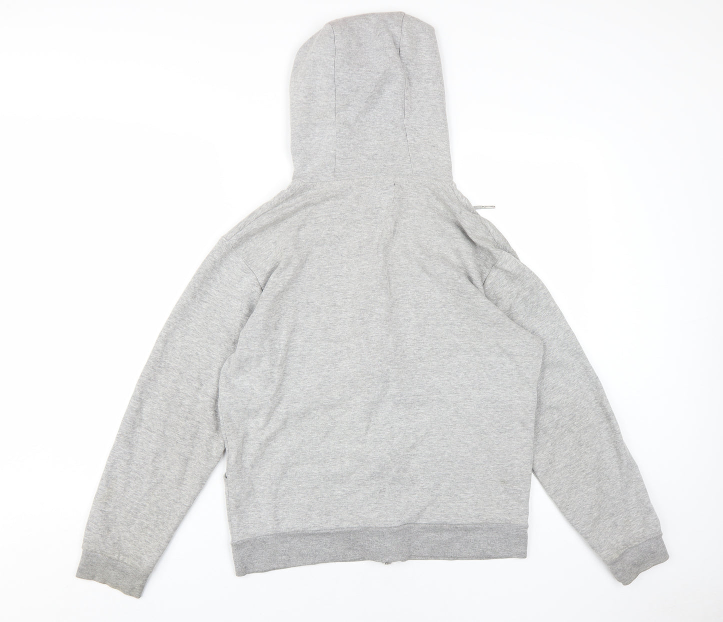 Zara Men’s Grey Full Zip Hoodie, Size 12, Classic Comfort