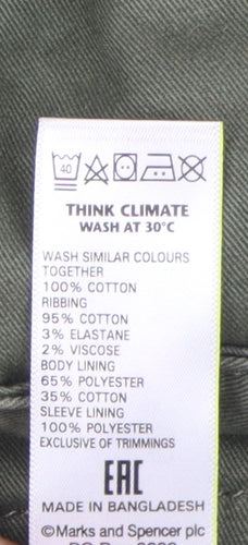 Marks and Spencer Boys Green Military Jacket 11-12 Years
