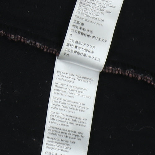 Topshop Women's Pink Tweed Pea Coat XS