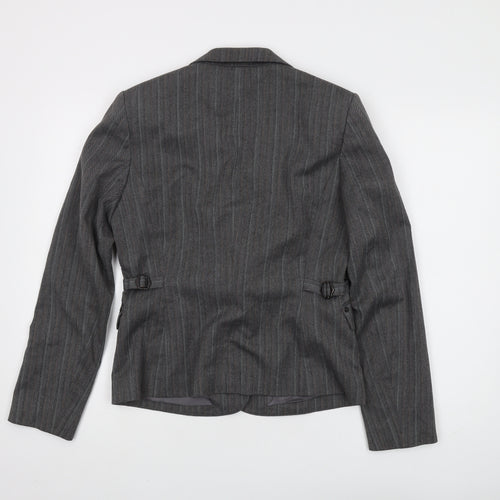 Mexx Women's Grey Pinstripe Suit Jacket Size 12