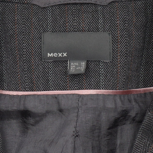 Mexx Women's Grey Pinstripe Suit Jacket Size 12