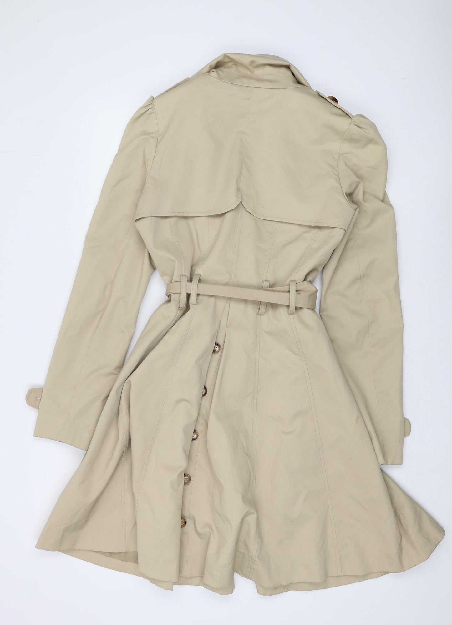 Warehouse Women's Beige Trench Coat Size 10