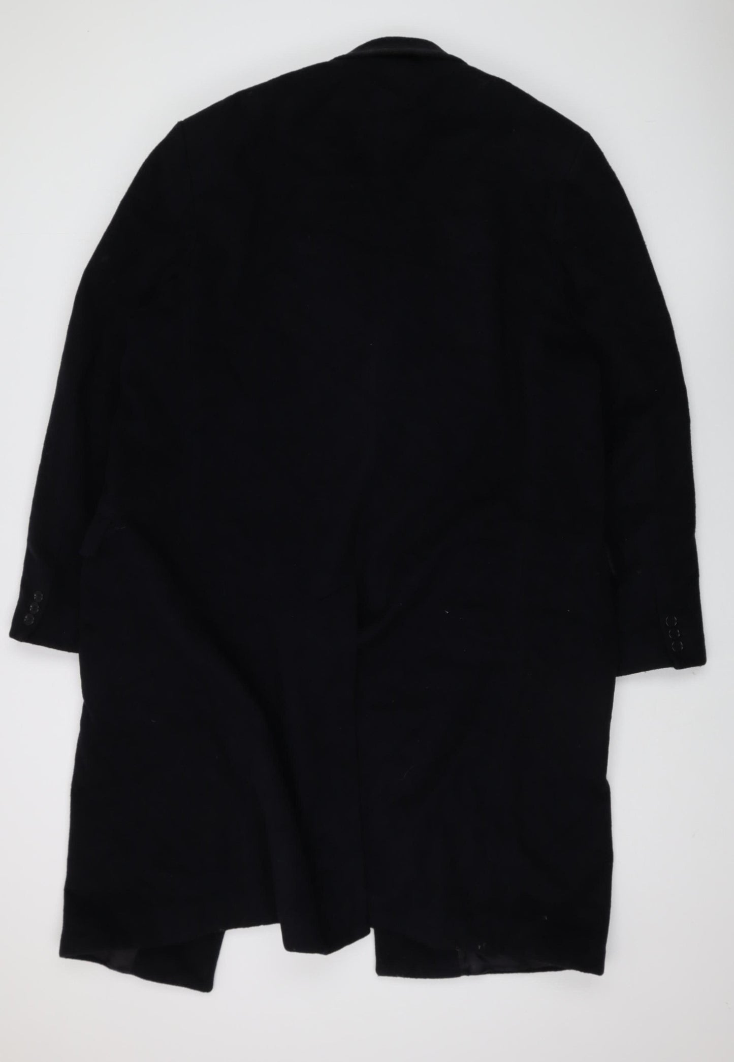 Greenwoods Black Men's Wool Blend Overcoat Size 44