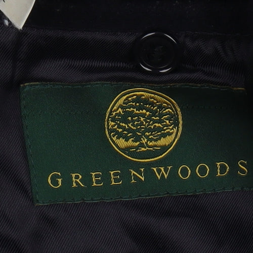 Greenwoods Black Men's Wool Blend Overcoat Size 44