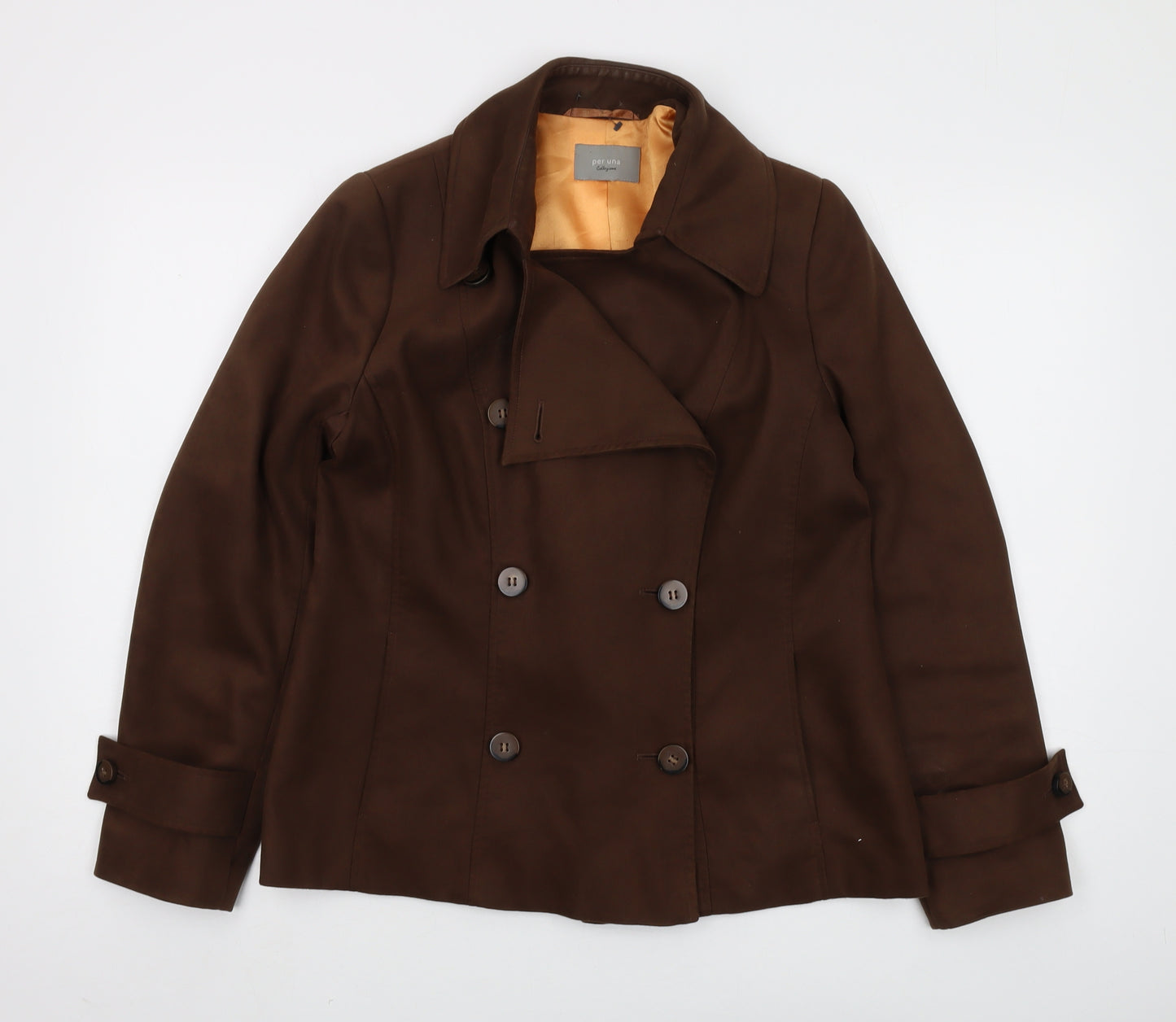 Marks and Spencer Women's Brown Pea Coat Size 14