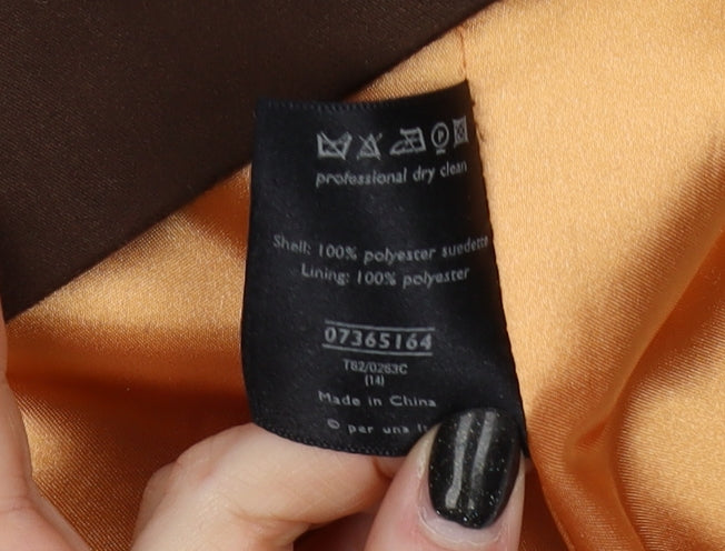 Marks and Spencer Women's Brown Pea Coat Size 14