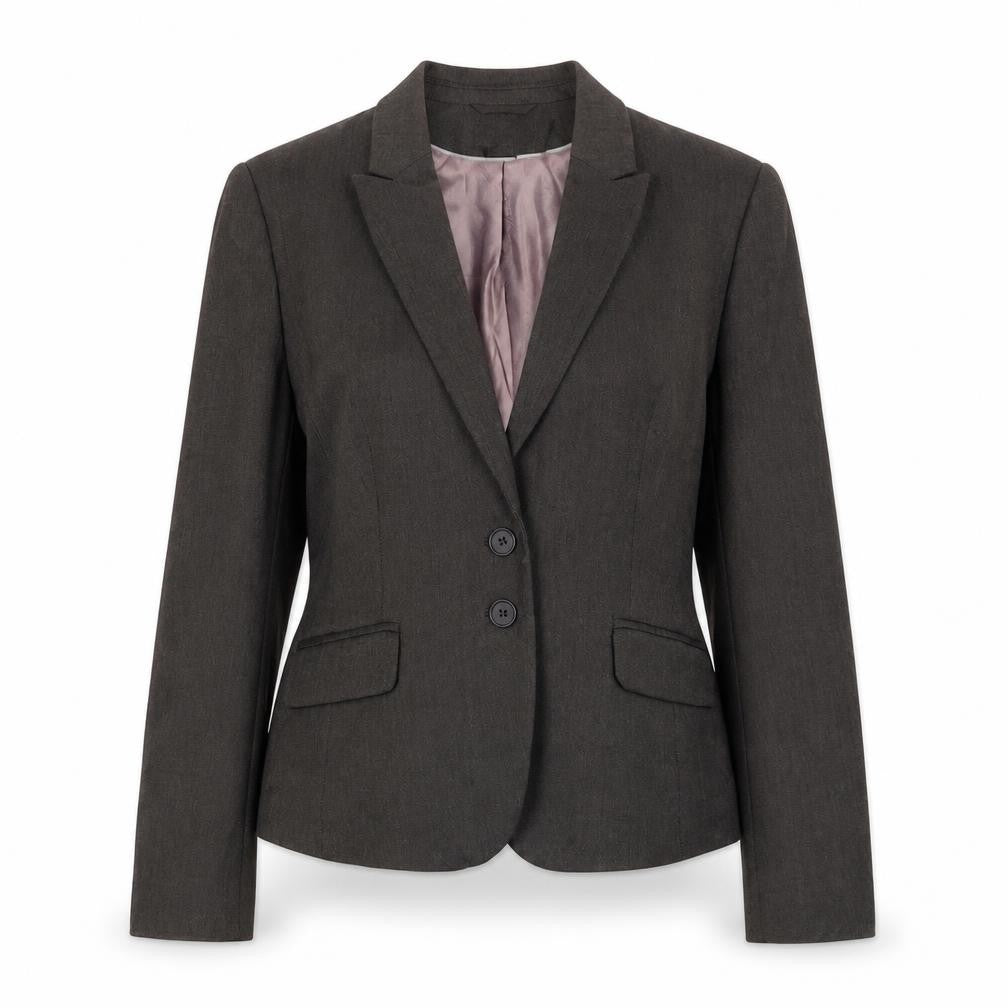 Front view of Next Women's Brown Blazer Two-Button Classic Fit, size M