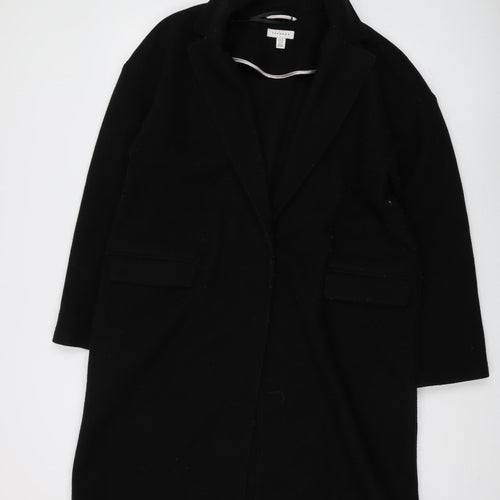 Topshop Women's Black Formal Overcoat Size 14