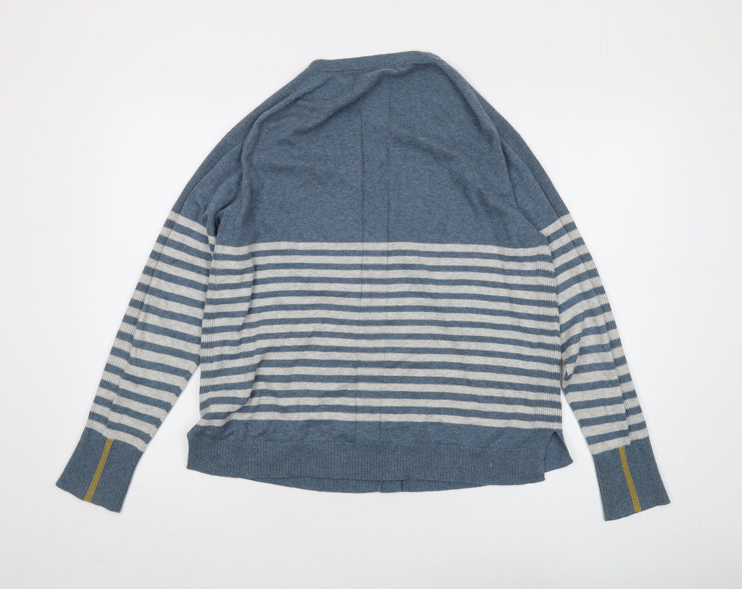 White Stuff Women's Blue Striped Cardigan UK 16