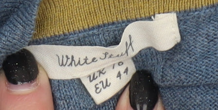 White Stuff Women's Blue Striped Cardigan UK 16