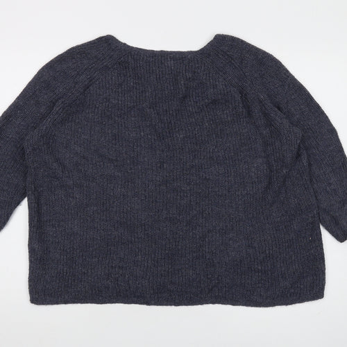 Poetry Women's Blue Alpaca Pullover, Size 20