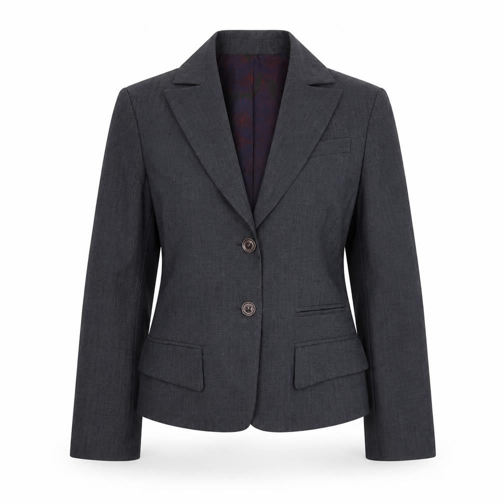 Front view of Fullcircle Grey Women's Suit Jacket -, size 10