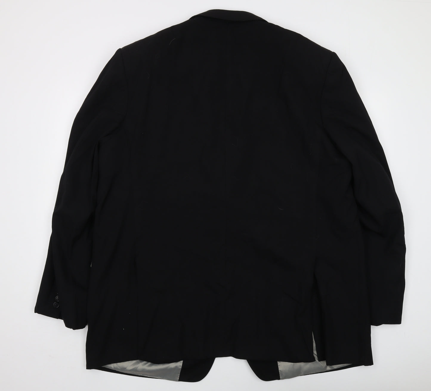 Marks and Spencer Black Wool Blazer, Size 50L, Men's Formal