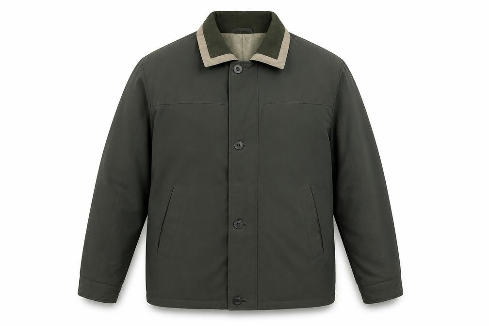 Front view of Brook Taverner Men's Green Jacket L Casual