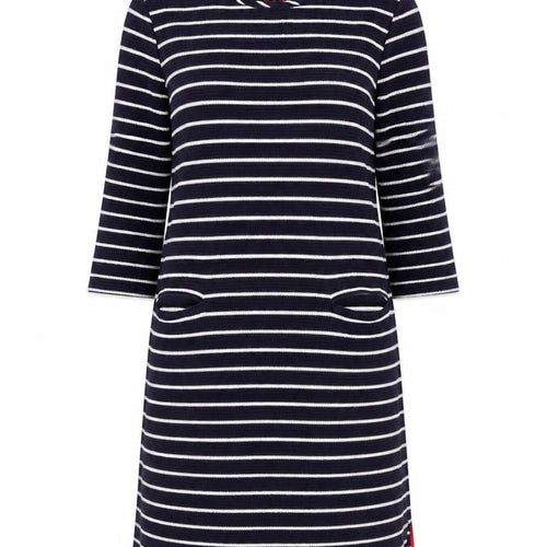 Laura Ashley Women’s Blue Striped Shift Dress, Size 14