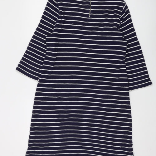 Laura Ashley Women’s Blue Striped Shift Dress, Size 14