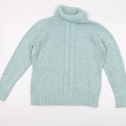 EWM Women's Blue Cable-Knit Pullover Jumper M