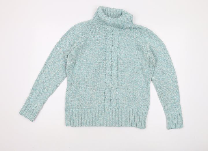 EWM Women's Blue Cable-Knit Pullover Jumper M