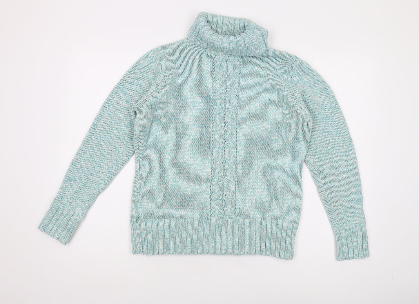 EWM Women's Blue Cable-Knit Pullover Jumper M