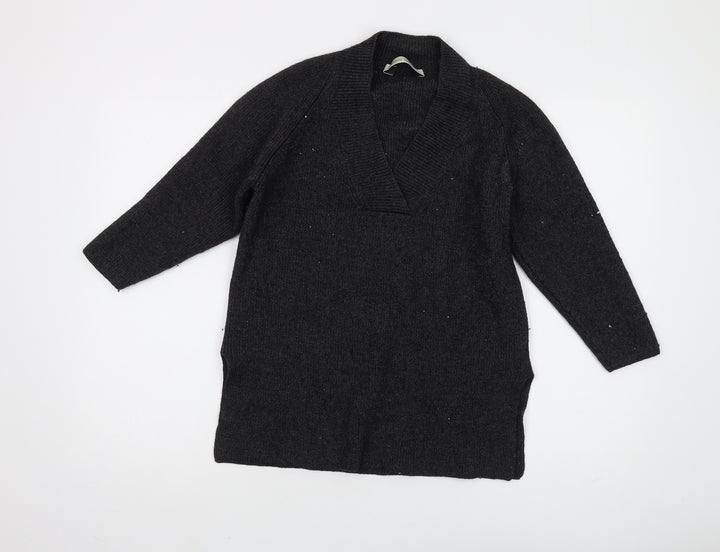 Marina Sport Women's Black V-Neck Pullover Jumper S
